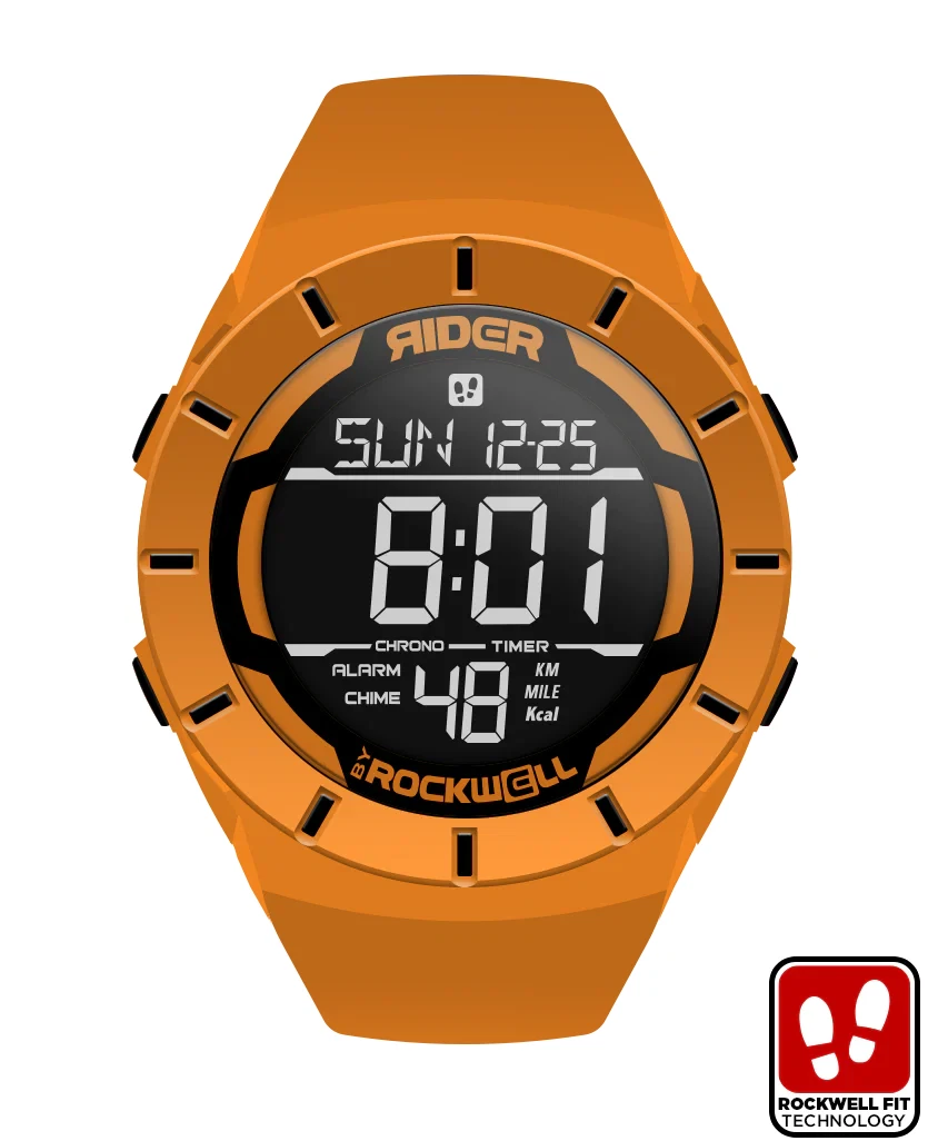 BRAND NEW IN BOX MENS Rockwell COLISEUM FIT Wrist Watch ORANGE BLACK LIMITED