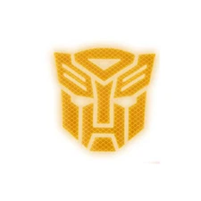 Yellow Transformers Autobot Decal Car Fender Trunk Reflective Sticker