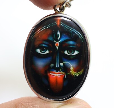 MAHAKALI KALI BIG PENDANT KALIKA DURGA UMA DEVI GODDESS SHAKTI HINDU OM LOCKET