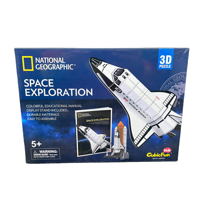 National Geographic Space Exploration NASA Shuttle 3D Puzzle CubicFun NEW