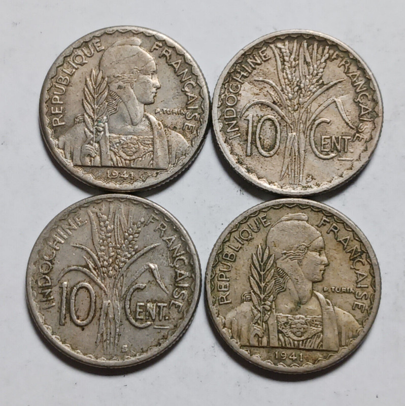 1x 1941-S French Indo-China 10 Centimes - Cu-Ni - US Mint - Colonial France
