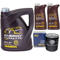 MotoröL Set Mannol 5W30 API SN 7 Liter + ÖLfilter FüR Lexus Toyota Hilux Hiace