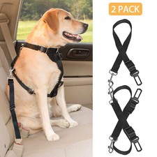 2Pcs Elastic Pet Dog Cat Car Safety Seat Belt Leash Adjustable Seatbelt Strap