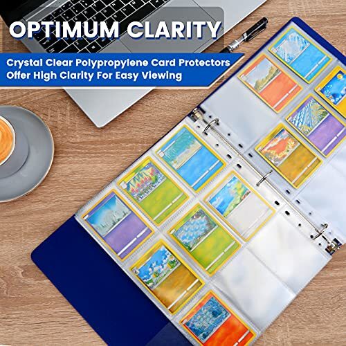 36Pack Trading Card Sleeve Pages 9Pocket Binder Sheets for Sports