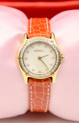 Ladies Ebel Watch 18K Yellow Gold with factory Diamonds