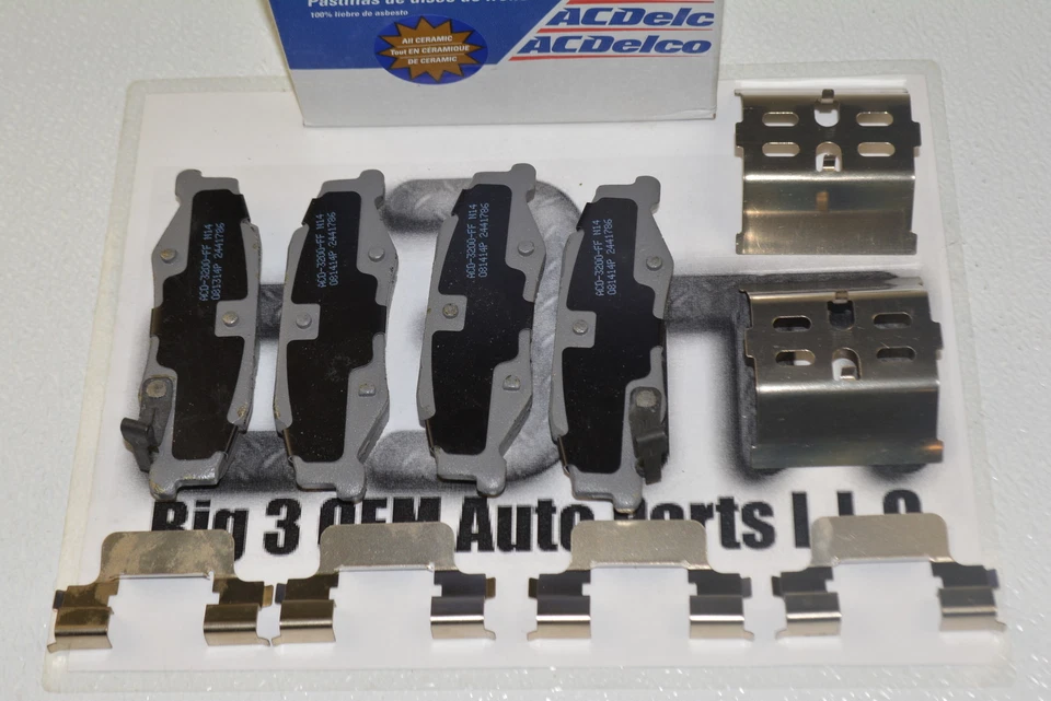 雪佛兰 Corvette 凯迪拉克 XLR 后陶瓷刹车片套件全新原始设备制造商 19387628 — 第 2/4 张图片