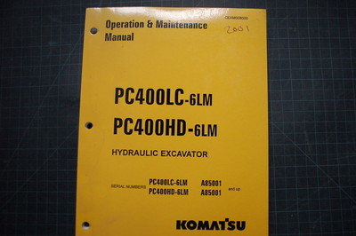 KOMATSU PC400LC-6LM Crawler EXCAVATOR Operation/Operator Maintenance Manual 2001