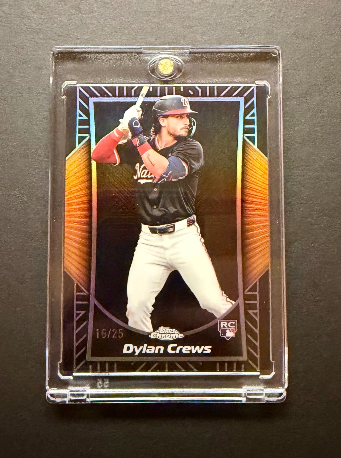 2025 Topps Chrome Dylan Crews Rookie Shadow Etch Orange Refractor /25 SE-14