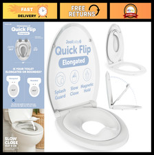 Quick Flip Toilet Seat with Potty  Splash Guard for Toddler Training - Slow Clo