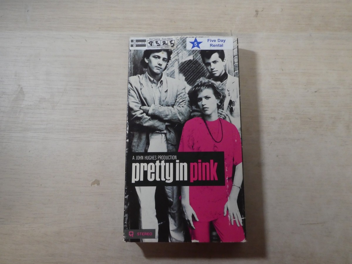 Pretty in Pink VHS Tape 1986 Molly Ringwald Previous Rental Jon