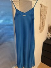 Damen Kleid Blau Lang Maxikleid Plissee Amisu Xs 34 Top Zustand Wie Neu
