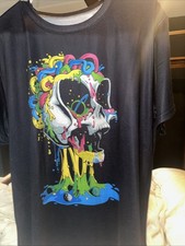 Scull Melting T-shirt Xl Made In USA Vintage 90s Dead Stock Single Stitch