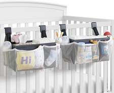2-Pack Hanging Diaper Organizer for Crib  Changing Table  50 Large Capacity B