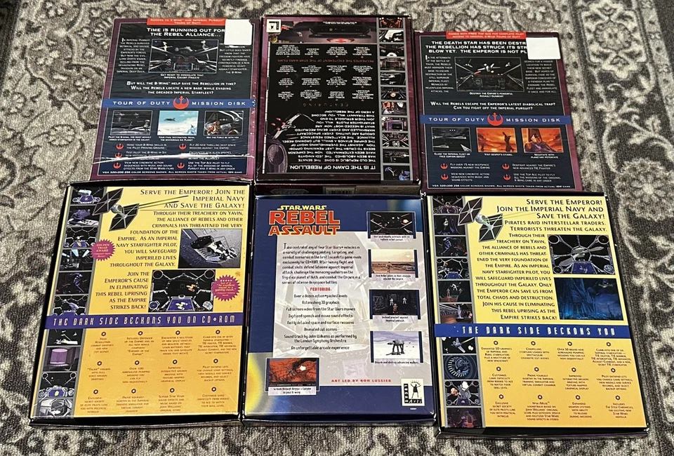 Star Wars TIE Fighter & X-Wing Big Box PC Lot Of 6 - Space Combat Simulators - Image 2 of 4