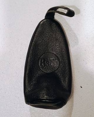 Bach leather trombone, baritone or euphonium mouthpiece pouch with zipper