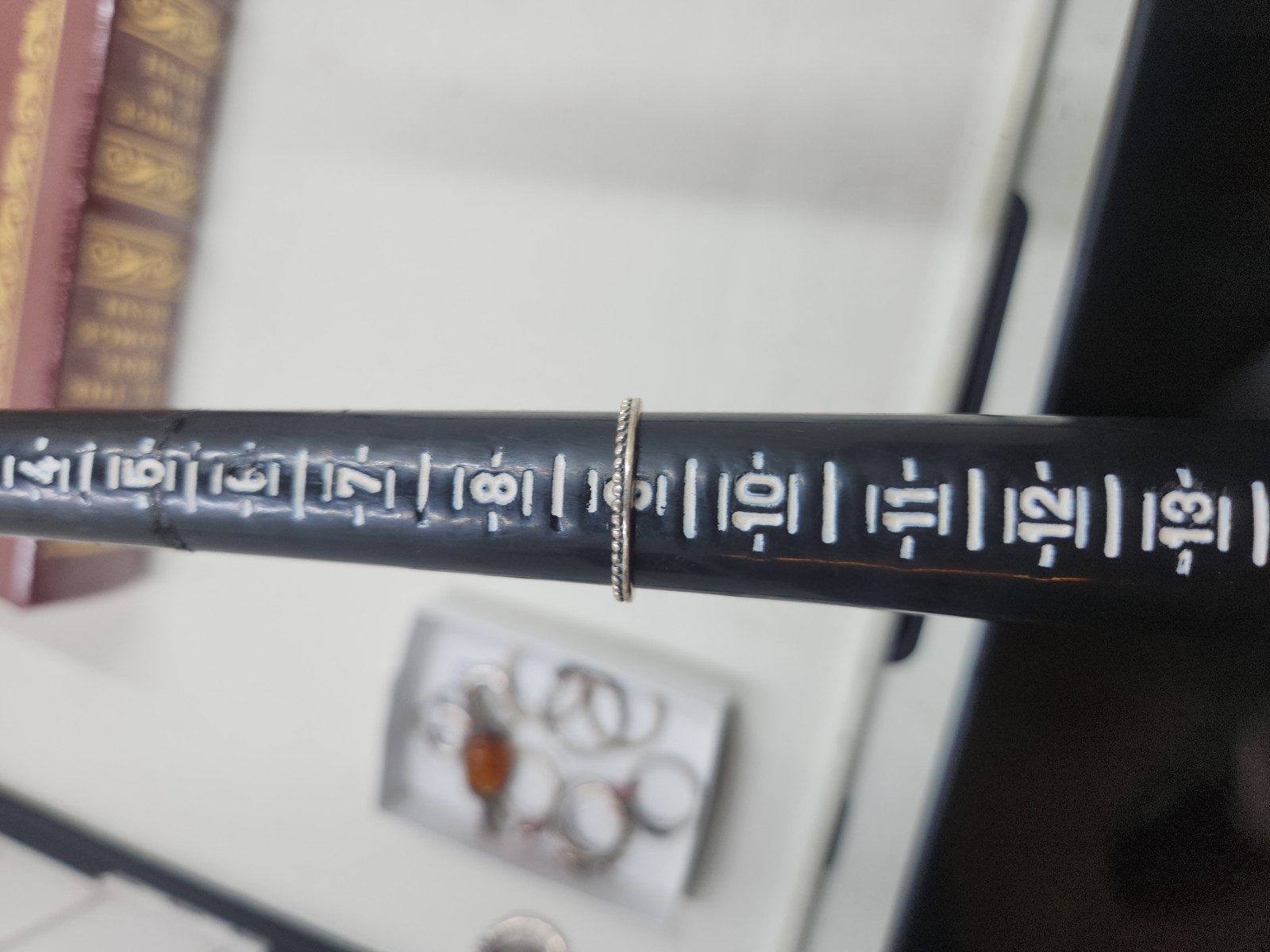 Sterling Silver 925 Pearl Stackable Ring size 9 - image 5