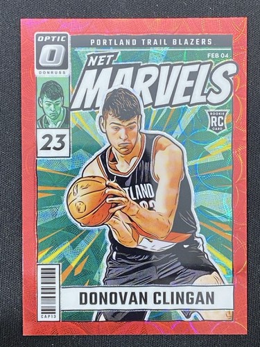 Donovan Clingan 2024-25 Panini Donruss Optic Net Marvels Int\'l Red RC #11