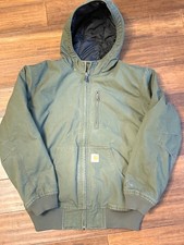Carhartt Mens Jefferson Quick Duck Olive Jacket M Medium Insulated Work 101493