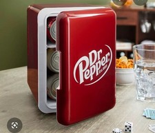 DR. Pepper Mini Portable Compact Personal Fridge Cooler, 4 Liter Capac, 6 Can