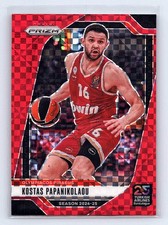 Kostas Papanikolaou 2024 Panini Prizm EuroLeague #151 Red Power Prizms #/75
