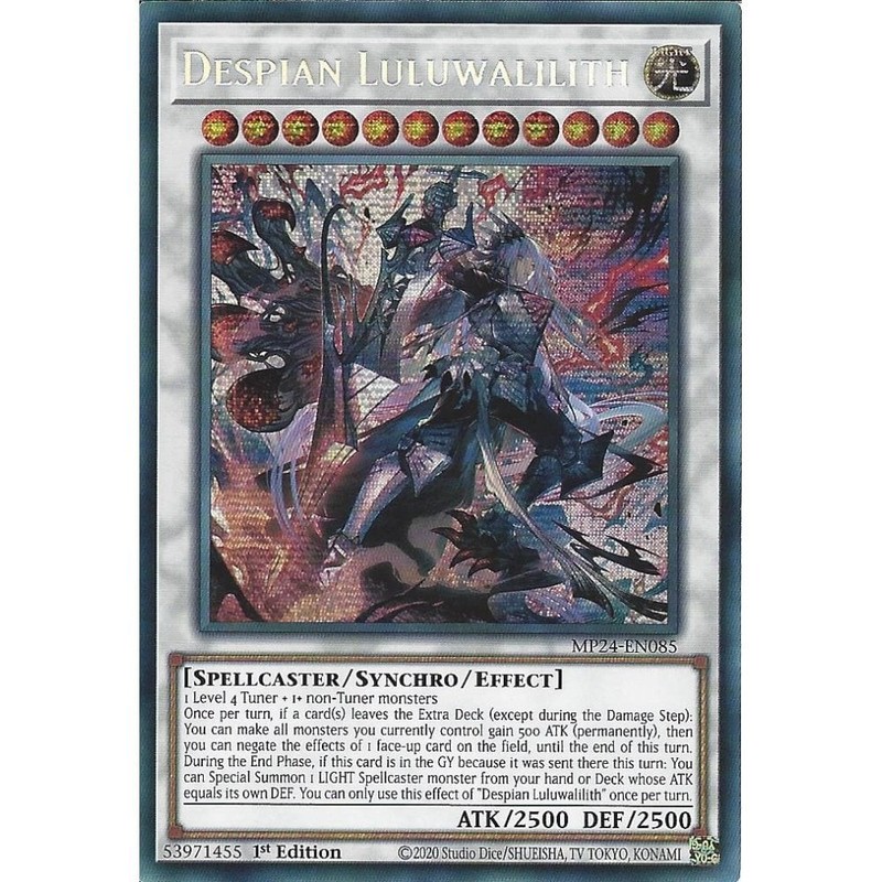 MP24-EN085 Despian Luluwalilith : Prismatic Secret Rare : 1st Edition : YuGiOh