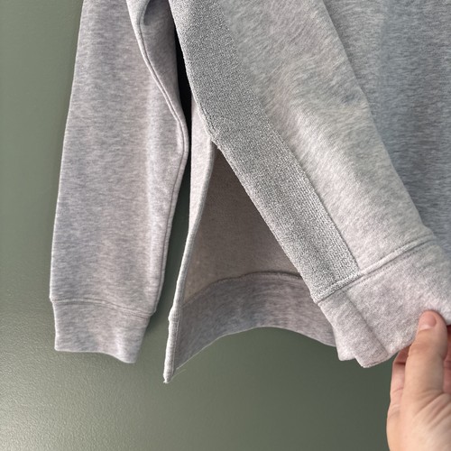 Lou & Grey New Pullover Sweatshirt Gray Sparkle Detail With Slit Size M - Picture 2 of 6