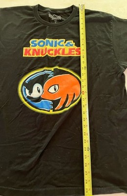 Sonic & Knuckles T Shirt XL Black Sega Graphic Tee Retro Video Game
