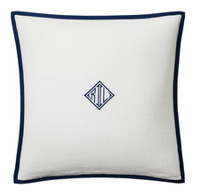 NWT Limited Edition Vintage Classic Ralph Lauren Luxurious White Linen Pillow x2