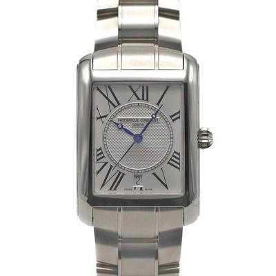 FREDERIQUE CONSTANT Classic Carre FC-245MC4C6B silberne gebrauchte Herrenuhr ...