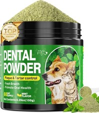 Pet Dog Cat Dental Powder Teeth Cleaning Plaque Tartar Remover 150g FROM USA