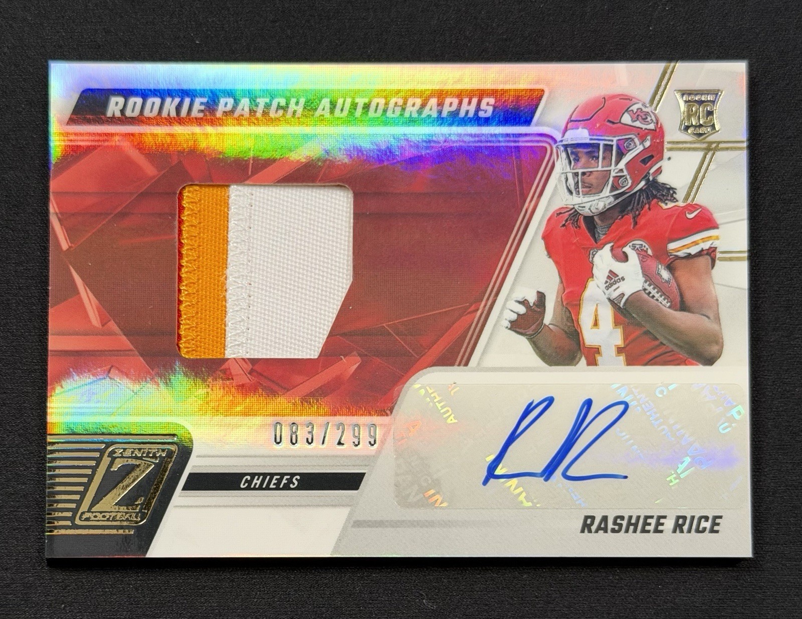 2023 Panini Zenith - Rookie Patch Autographs Rashee Rice #229 /299 (AU, MEM, RC)