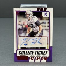 2021 Panini Contenders Draft Picks College Ticket Autographs Paddy Fisher #178