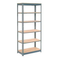Global Industrial Heavy Duty Shelving 36"W x 12"D x 72"H With 6 Shelves Wood
