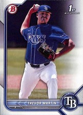 2022 Bowman Draft #BD-184 Trevor Martin Tampa Bay Rays 1st Bowman
