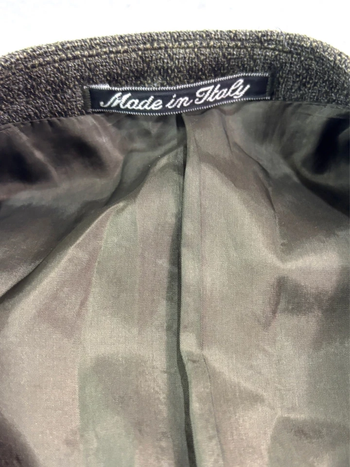 De Colección Armani Collezioni 42R Verde Oliva Cuadros Blazer Chaqueta Lana Traje Deportivo Abrigo Foto 3 de 4