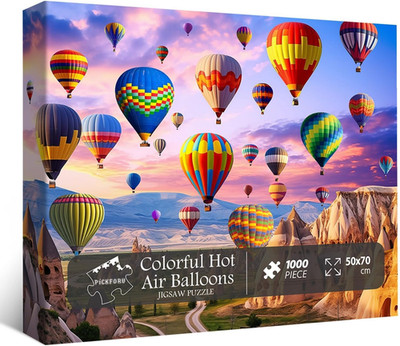 Hot Air Balloon Puzzle for Adults 1000 Pieces, Landscape Scenic Puzzles for Adul