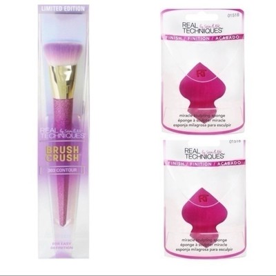 Real Techniques Brush Crush 303 Contour Brush and Miracle Sculpting Sponges