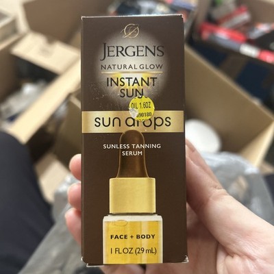Jergens Natural Glow Instant Sun Drops Sunless Tanning for Face & Body 1oz
