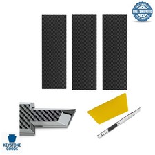 11.8" x 4" Carbon Fiber Bowtie Emblem Wrap Kit - 3PCS for Cars
