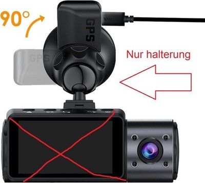 VANTRUE N4 Dashcam Halterung USB C GPS Melder Geschwindigkeit Route Windows