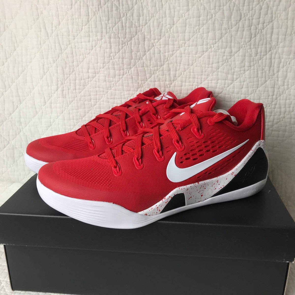 Nike Kobe IX Elite Low EM Protro Shoes Men's SZ 9.5 University Red
