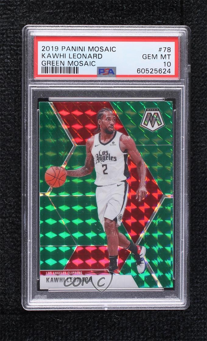 2019 Panini PANINI MOSAIC Green Mosaic Kawhi Leonard front