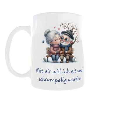 SplashWerk Tasse ''Mit dir will ich alt werden - Ich liebe Dich''