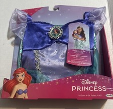 DISNEY PRINCESS ARIEL DRESS LITTLE MERMAID Dress Up Halloween COSTUME GIRL 4-6X