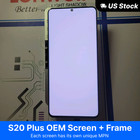 DISCOUNT Original OEM For Samsung Galaxy S20 Plus LCD Touch Screen w/ Midframe