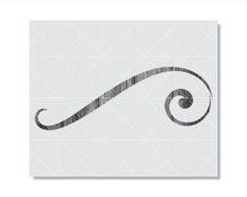 Swirl Stencils, Reusable Mylar Template  Food Safe  Painting, Crafts  2517