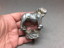 Bulldog Hood Ornament  Trophy Top Beer Tap Handle Metal w/ Bolt Mascot Dog Yale