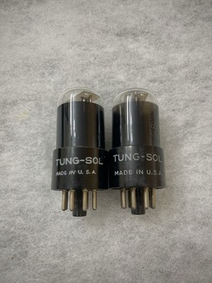 Tungsol 6SL7 5691 VT-229 Black Glass, Round Plates Excellent