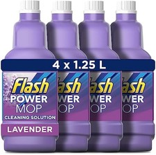 Flash PowerMop Floor Cleaner Liquid Lavender Scent 5L (4 x 1.25L) Multi-Surface 1.80 per litre