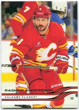 2025-26 Upper Deck Series 1 Holiday SP Green Foil #23 Rasmus Andersson Calgary